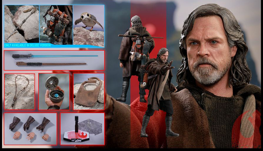 新品未開封HOTTOYSホットトイズ MMS458 『スターウォーズ／最後のジェダイ』 ルークスカイウォーカー［ボーナスアクセサリー付き］