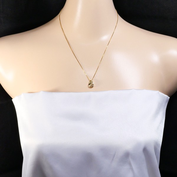 K18 18金 YG イエローゴールド ネックレス ダイヤ 0.22 約45cm ジュエリー 中古 K18 18金 YG イエローゴールド ネックレス ダイヤ 0.22 約45cm ジュエリー 中古