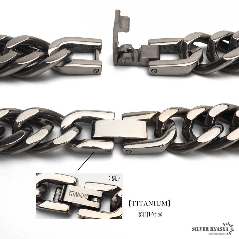 純チタン製 ダブル喜平チェーンネックレス [n1019-s]
