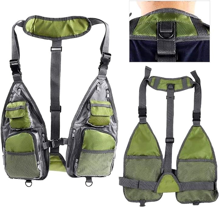 フィッシングベスト 釣り 渓流 軽量 渓流釣り 通気( カーキ, Free Size) フィッシングベスト 釣り 渓流 軽量 渓流釣り 通気( カーキ, Free Size)