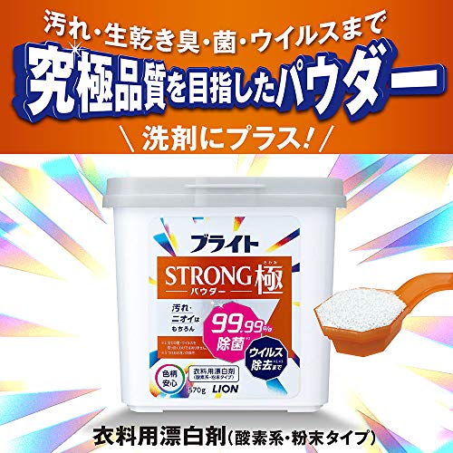 【まとめ買い 大容量】ブライトSTRONG極 パウダー 酸素系・粉末タイプ 衣類用漂白剤 詰め替え500g×2個セット