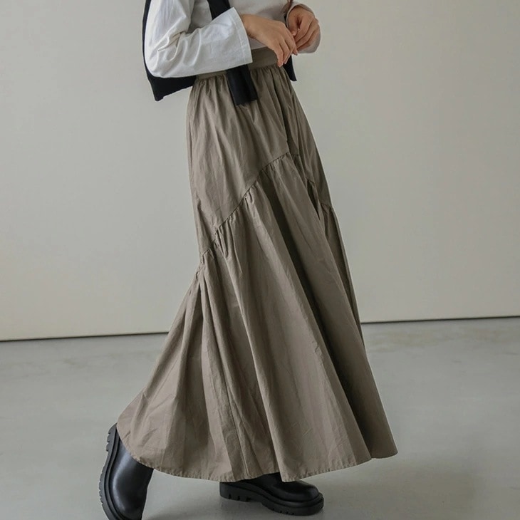【韓国の人気爆発】 全4色 シンプル 体型カバー ギャザー ノー カラー レディース ボトムス スカート レディース 【韓国の人気爆発】 全4色 シンプル 体型カバー ギャザー ノー カラー レディース ボトムス スカート レディース