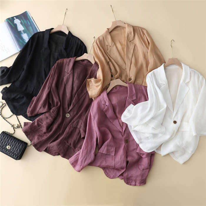 リネンジャケット リネン 麻 羽織り ライトアウター 軽量 通気性 涼しい サマージャケット レディース テーラードジャケット 通勤 UV対策 7分袖 薄手 大きいサイズ 冷房対策 アウター 春 夏 リネンジャケット リネン 麻 羽織り ライトアウター 軽量 通気性 涼しい サマージャケット レディース テーラードジャケット 通勤 UV対策 7分袖 薄手 大きいサイズ 冷房対策 アウター 春 夏