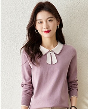 デート モテアイテム シャツ ニットソー 長袖 リボン ウール 可愛い きれいめ 上品 おしゃれ かっこいい 可愛い ラブリー キュート ガーリー クール モード系 セクシー エレガント