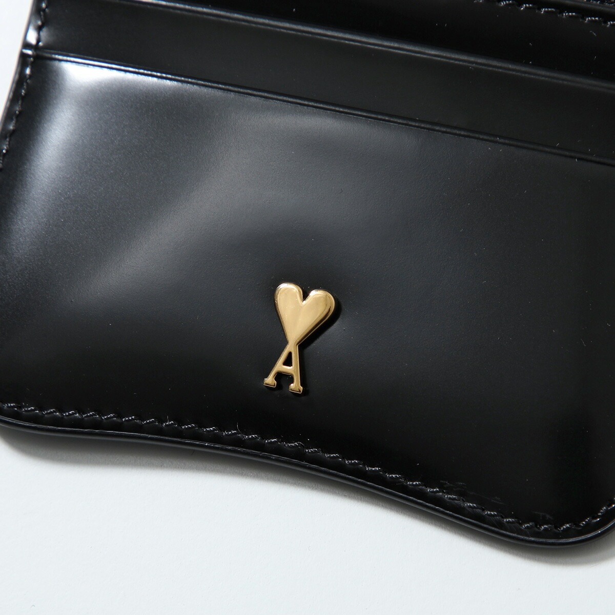 ami paris アミパリス コインケース USL707 AL0139 レディース グレーズドレザー カードケース フラグメントケース ハートロゴ ミニ財布 001/NOIR｜詳細画像
