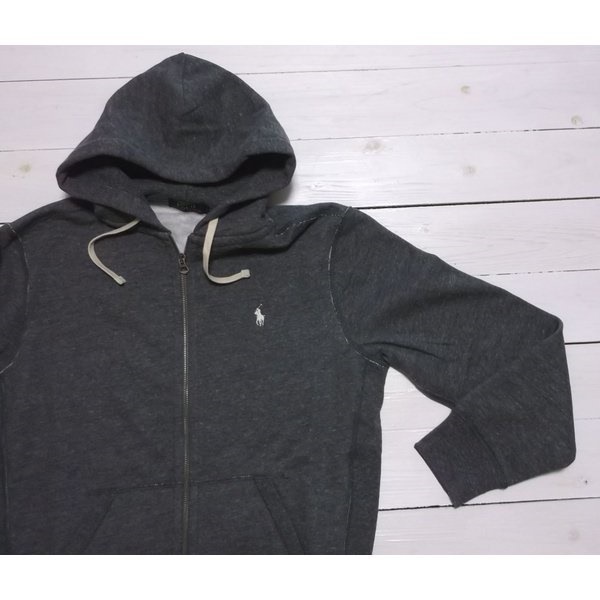 ワンポイント ジップアップ スウェットパーカ グレー PR2-774 ワンポイント ジップアップ スウェットパーカ グレー PR2-774