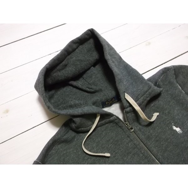 ワンポイント ジップアップ スウェットパーカ グレー PR2-774 ワンポイント ジップアップ スウェットパーカ グレー PR2-774