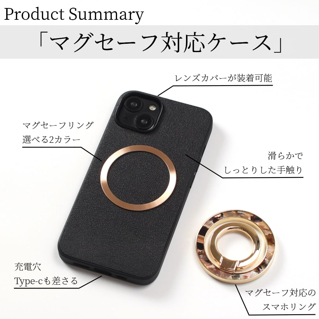 iphone14 ケース レザー iphone14Pro iphone14Plus iphone14ProMAX リング付き 本革 マグセーフ対応 14plus 14 magsafe対応 14pro