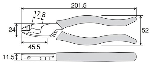 サイズ：175mm VVFカッター付き ホーザン(HOZAN) VVFペンチ 第二種電気工事士試験対