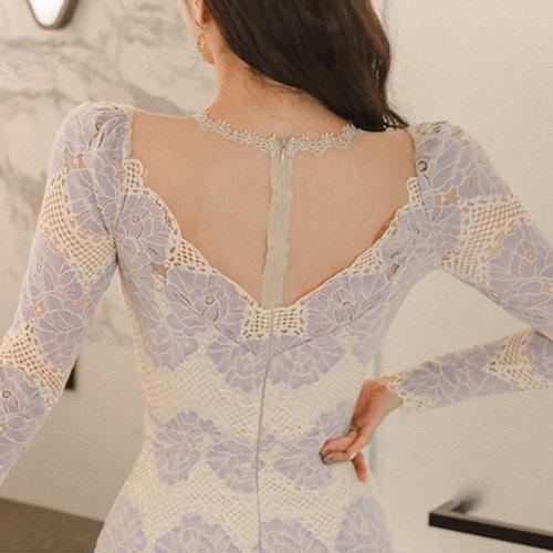 キャバドレス ナイトドレス ミディアムドレス ハイウエスト タイト ワンピース 長袖 シースルー デコルテ レース 切り替え レディース グラシア キャバドレス ナイトドレス ミディアムドレス ハイウエスト タイト ワンピース 長袖 シースルー デコルテ レース 切り替え レディース グラシア