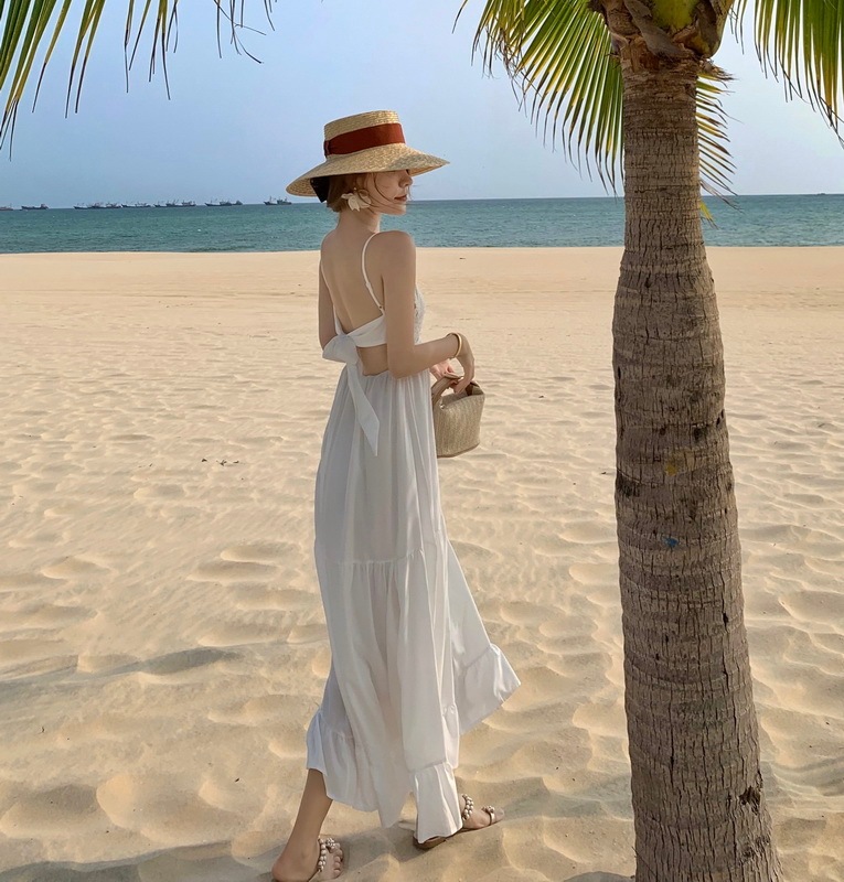 ティアードワンピース ワンピース 膝下 ミモレ ミモレ丈 袖なし ノースリーブ Vネック