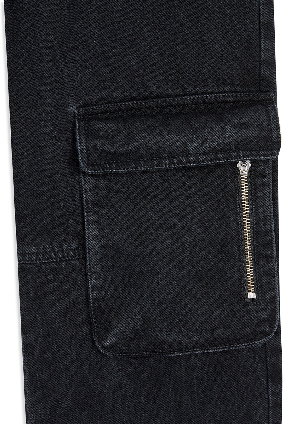 OPEN Yy】 CARGO POCKET JEAN : BLACK