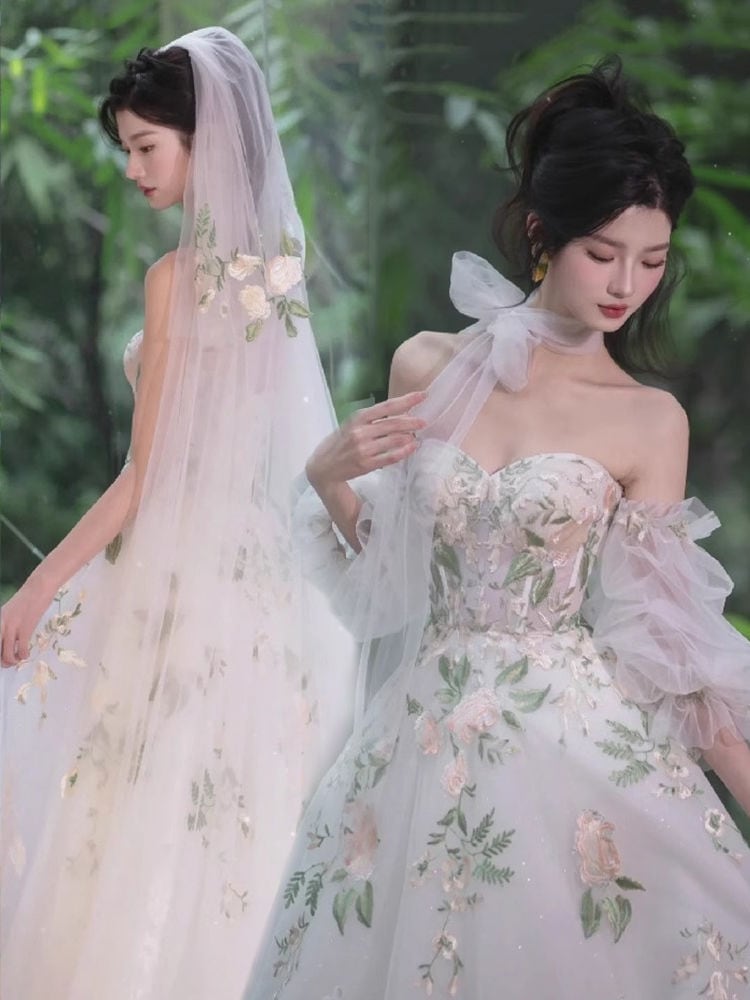 ホワイトブトップ婚約イブニングドレス女性ライトウェディングドレスフォレストスタイルスーパーフェアリー夢見心地成人式芸術試験 ホワイトブトップ婚約イブニングドレス女性ライトウェディングドレスフォレストスタイルスーパーフェアリー夢見心地成人式芸術試験