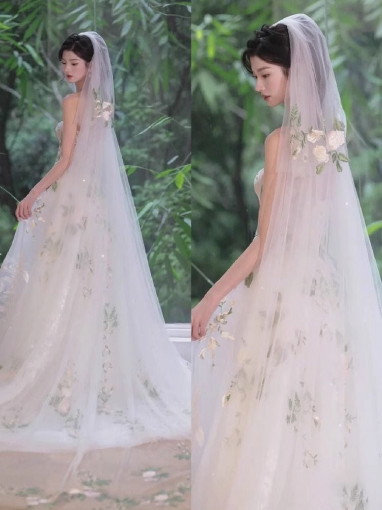 ホワイトブトップ婚約イブニングドレス女性ライトウェディングドレスフォレストスタイルスーパーフェアリー夢見心地成人式芸術試験 ホワイトブトップ婚約イブニングドレス女性ライトウェディングドレスフォレストスタイルスーパーフェアリー夢見心地成人式芸術試験