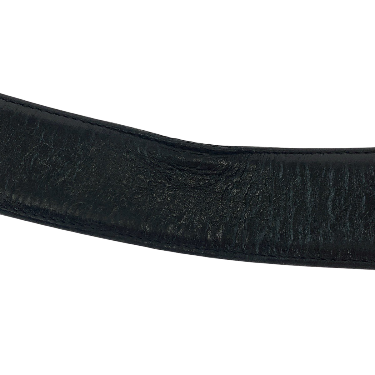 グッチシマ インターロッキング 85cm/34inc ブラック 黒 シルバー金具 レザー 114984 ベルト バックル メンズ 601819_8