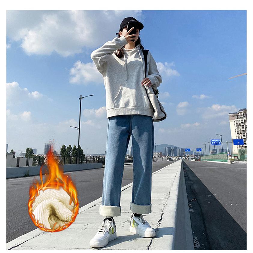 セール デニムパンツ レディース 裏起毛 パンツ デニム ワイド ボトムス ハイウエスト カジュアル ゆったり 着痩せ 通学 コーデ 大きいサイズ