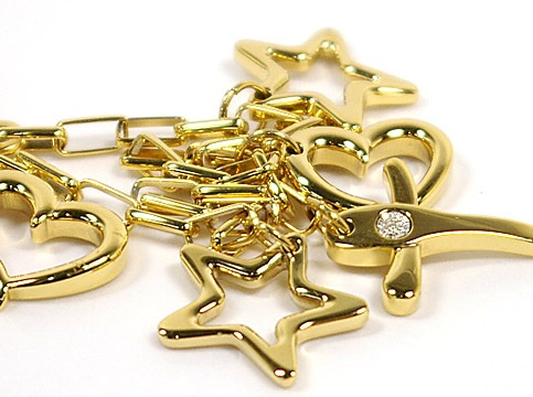 8210BRACCIALE １POINT DIAMOND HEART/STAR/CROSSMOTI