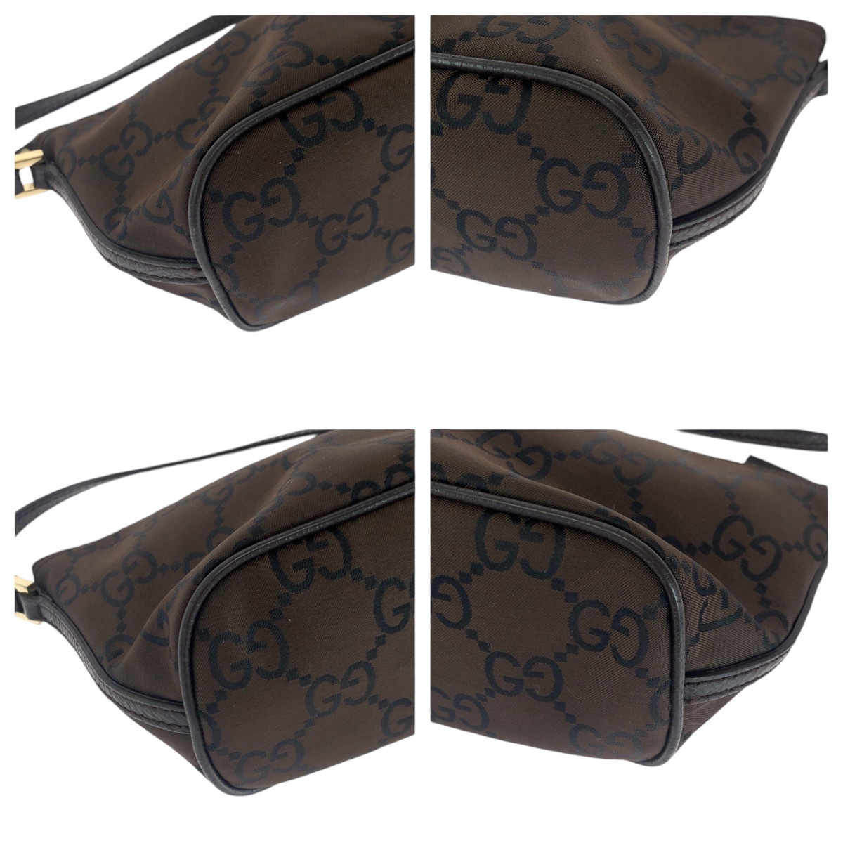 美品 ブラウン シルバー金具 キャンバス 257300 ハンドバッグ アクセサリーポーチ レディース 410717