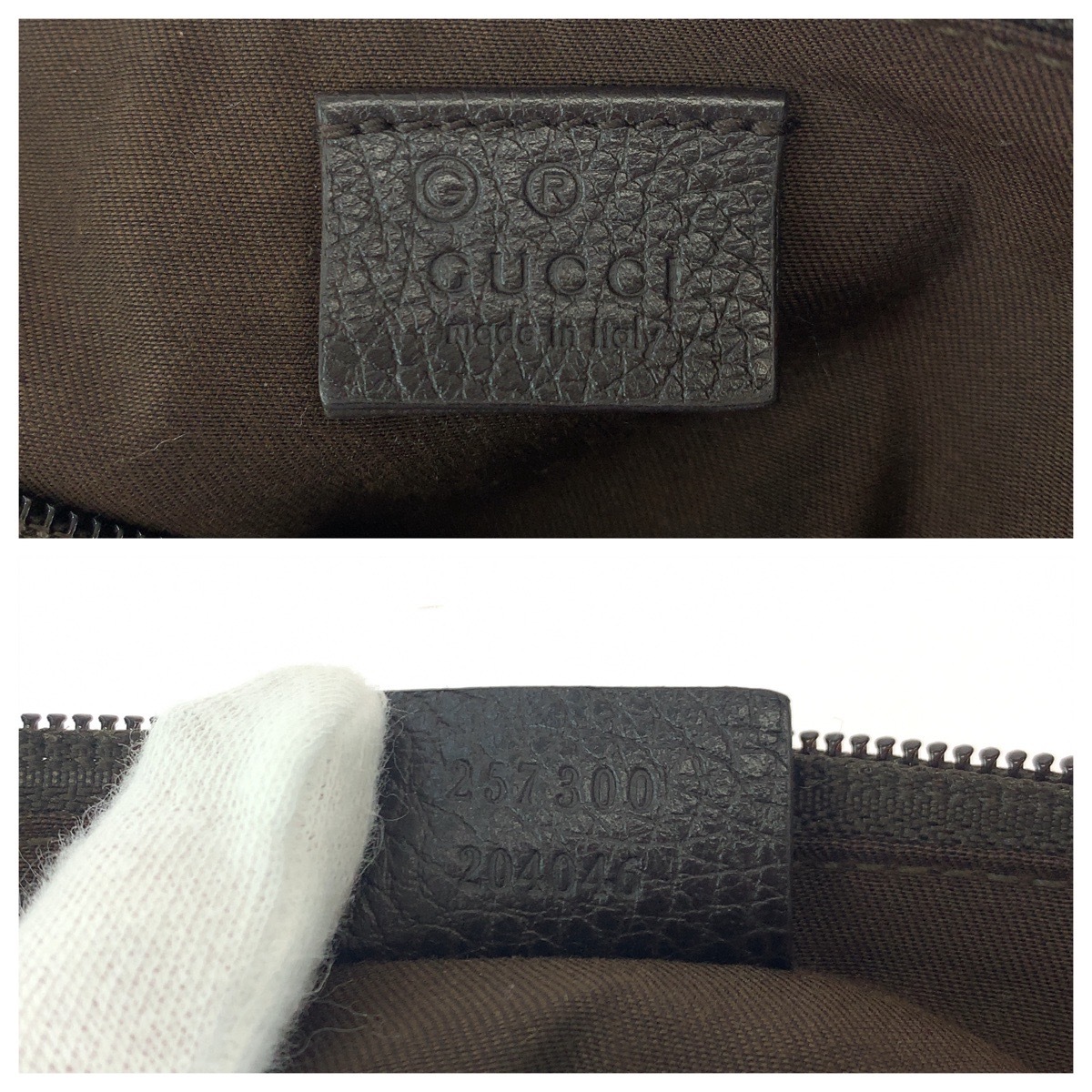 美品 ブラウン シルバー金具 キャンバス 257300 ハンドバッグ アクセサリーポーチ レディース 410717