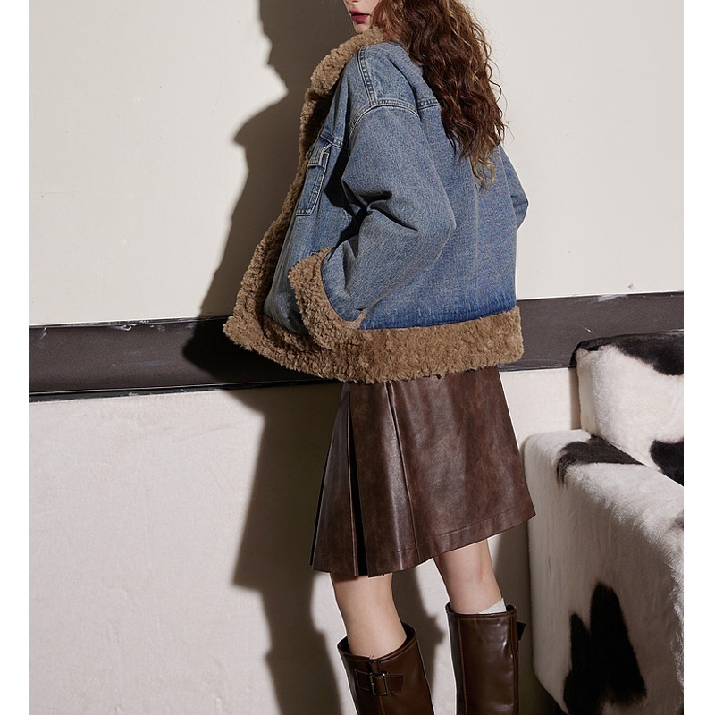 アウター秋 冬 デニム アウター コート 厚手 保温 ジャケット コート ゆったり トップス アウター秋 冬 デニム アウター コート 厚手 保温 ジャケット コート ゆったり トップス