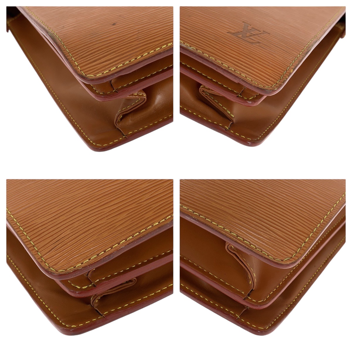 エピ セルビエット フェルモワール ブラウン ゴールド金具 エピレザー M54358 ビジネスバッグ ハンドバッグ メンズ 410175