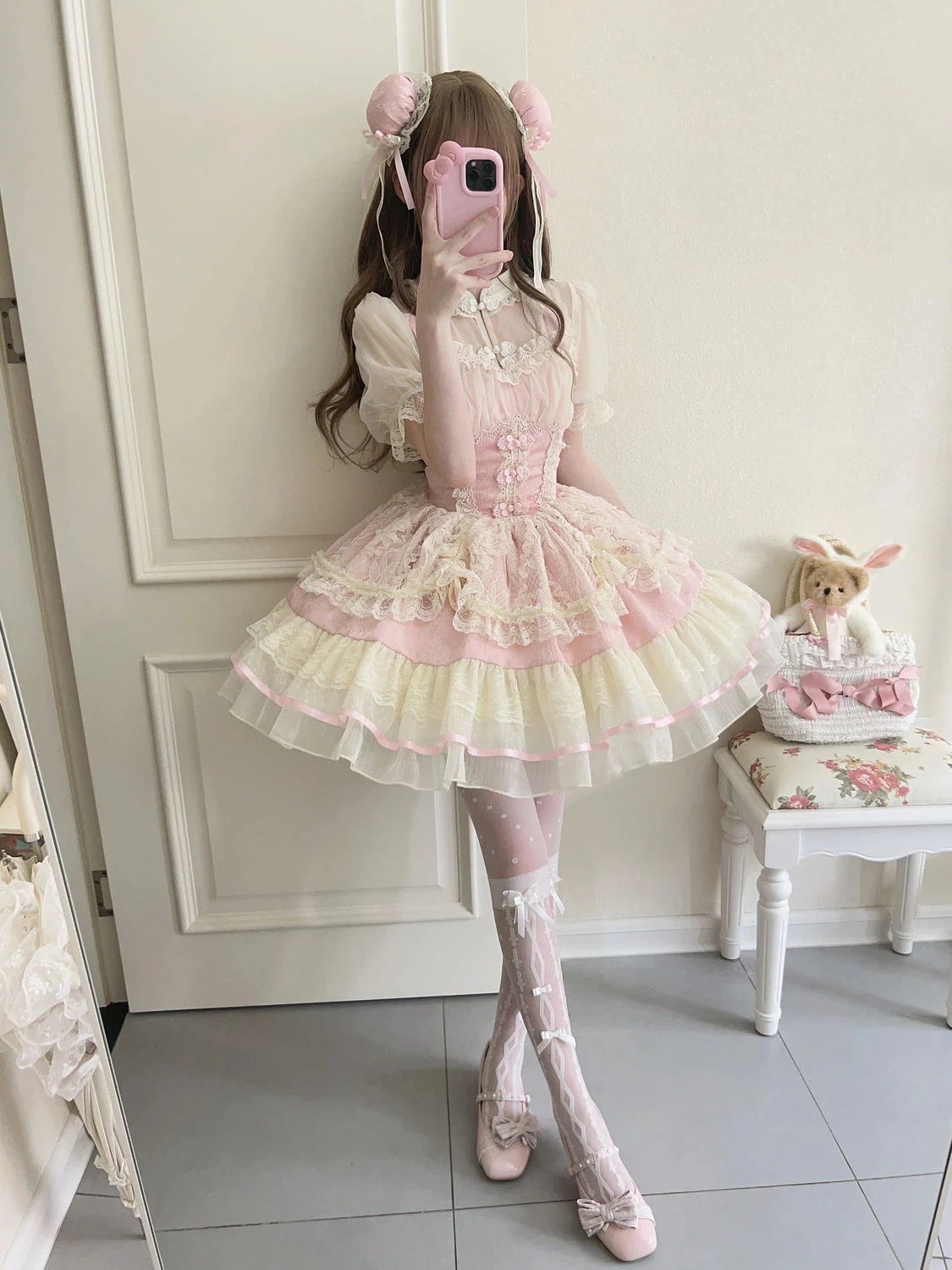 ロリータ 二次元 メイド服 ロリータ コスプレ 学院祭用人气 新作 バレエスタイル JSK_4