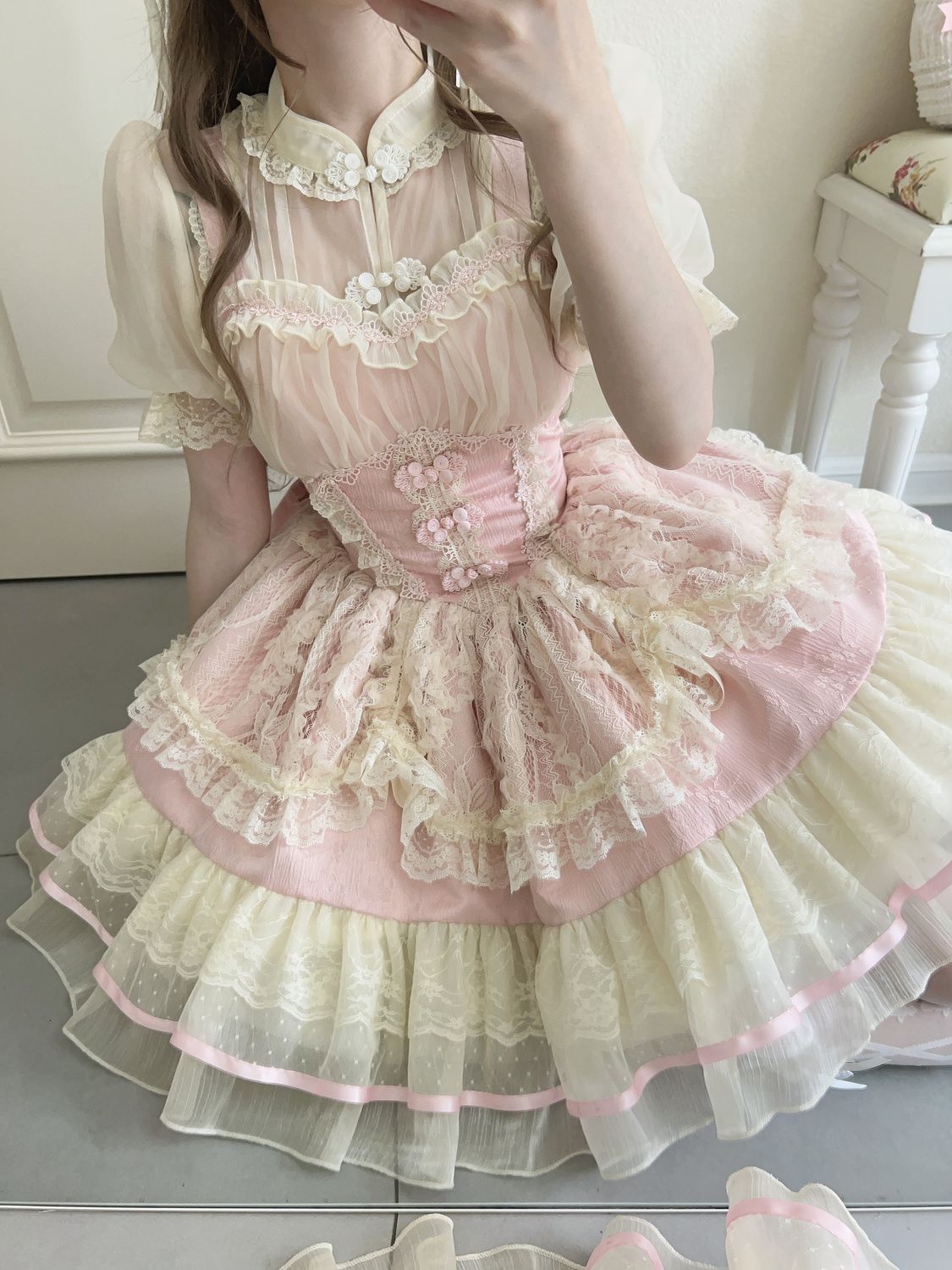 ロリータ 二次元 メイド服 ロリータ コスプレ 学院祭用人气 新作 バレエスタイル JSK_5