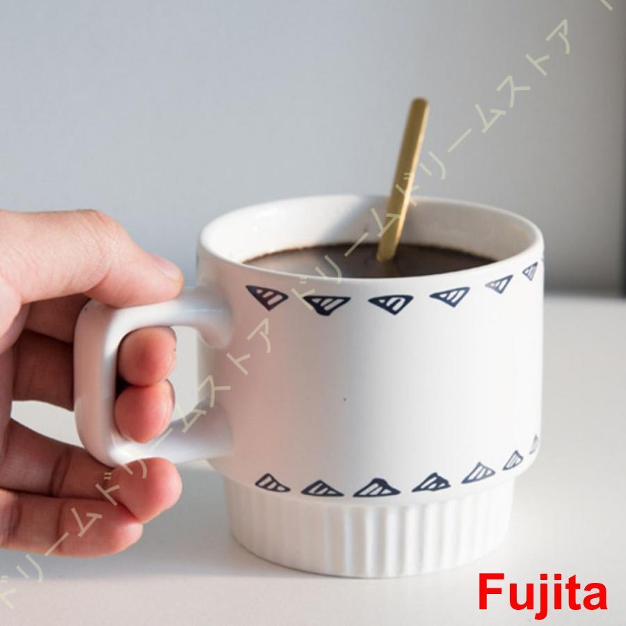 マグカップ コーヒーカップ カップマット 陶器 耐熱 耐冷 軽い セラミックス 焼き物 シンプル レトロ クリエイティブ 食洗機 コーヒー お茶 ラテ 家庭用