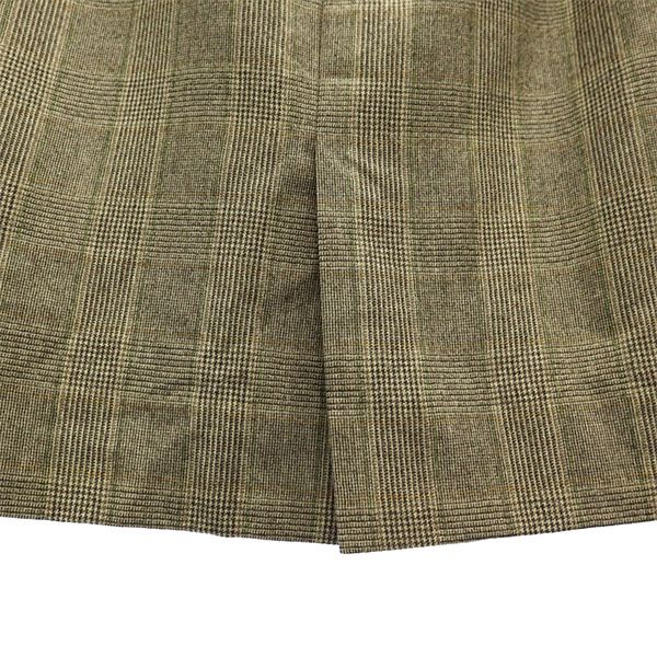 ウール チェック ミディ丈 タイトスカート 42 ブラウン系 レディース ウール チェック ミディ丈 タイトスカート 42 ブラウン系 レディース