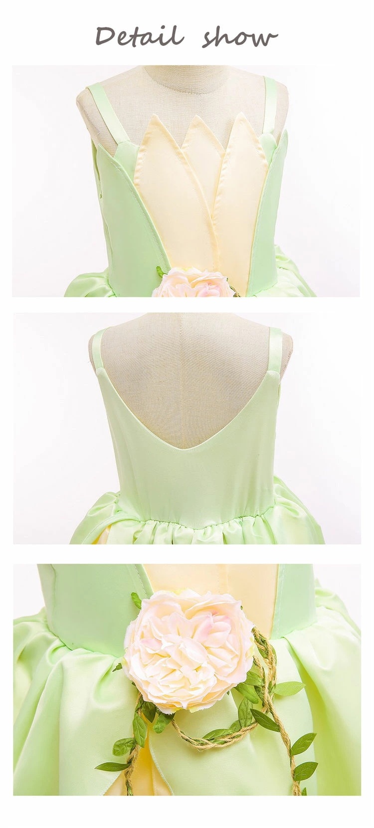 カエルの姫 ハロウィン コスプレ 子供 キッズ 衣装 お姫様 花 イエロー グリーン チュール コスチューム ワンピース アクセサリー 翼 羽 花冠 女の子 精霊 仙女 森 プリンセス 可愛い おしゃ