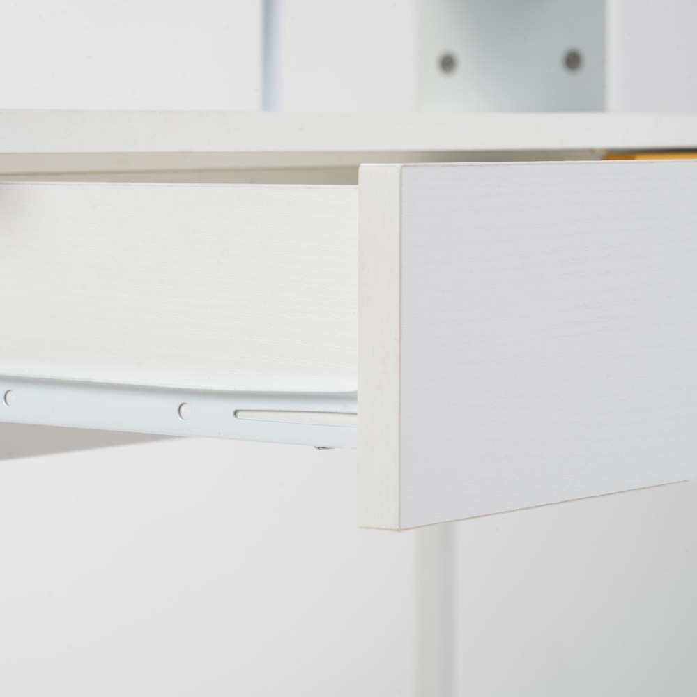 【ホワイト】パソコンデスク 引き出し付き 収納台 ミシン台 学習机 勉強机 【ホワイト】パソコンデスク 引き出し付き 収納台 ミシン台 学習机 勉強机