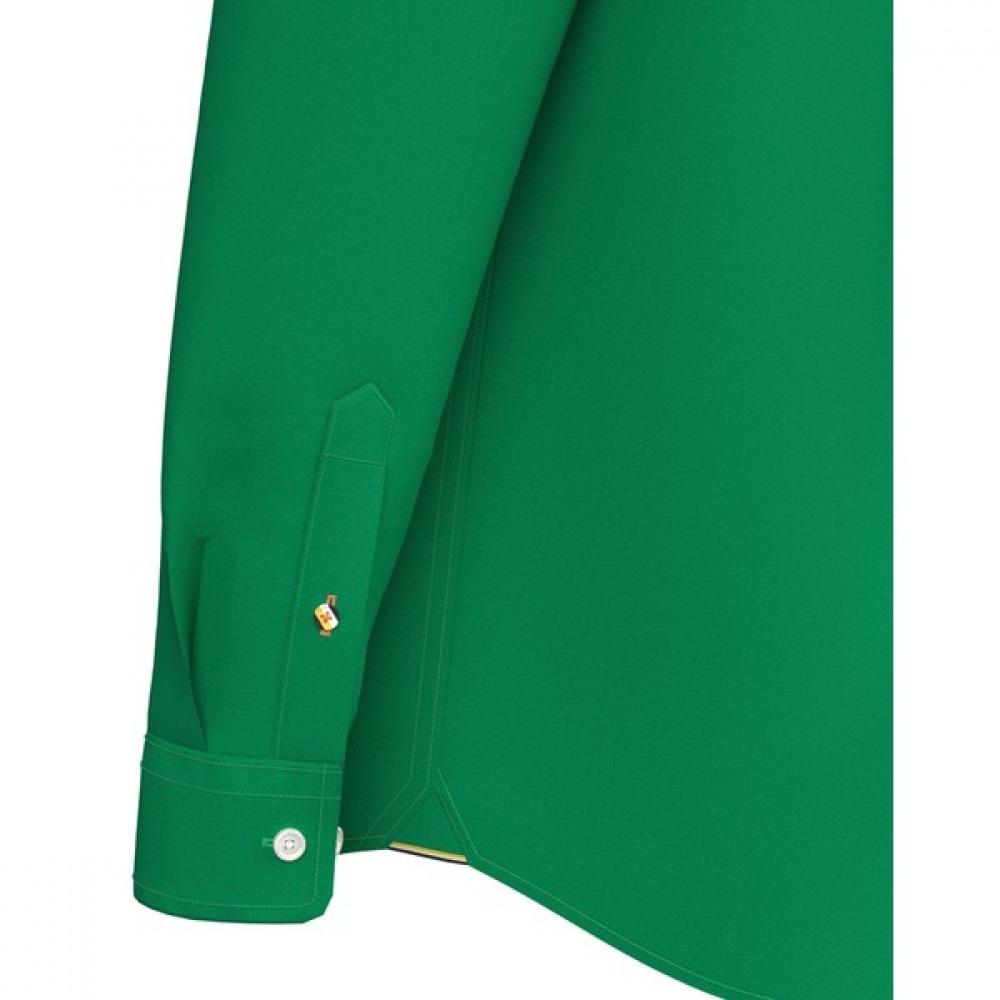 ヘッジス] 24FW グリーンソリッドオックスフォードシャツ HZSH4C101E2