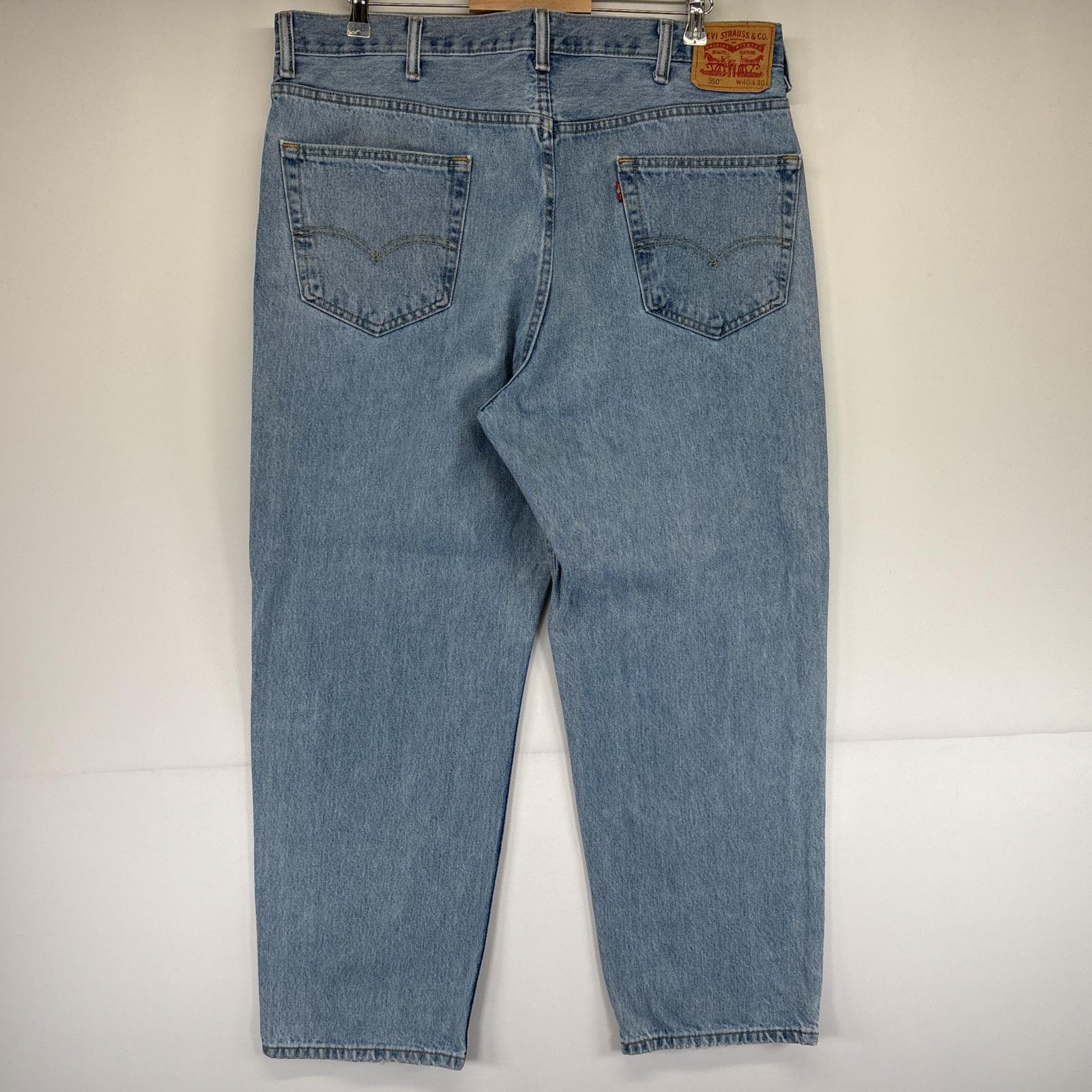 古着 デニムパンツ 550 テーパード 5ポケット ジーンズ ジーパン 大きいサイズ w40 L30 ブルー メンズ 古着 デニムパンツ 550 テーパード 5ポケット ジーンズ ジーパン 大きいサイズ w40 L30 ブルー メンズ