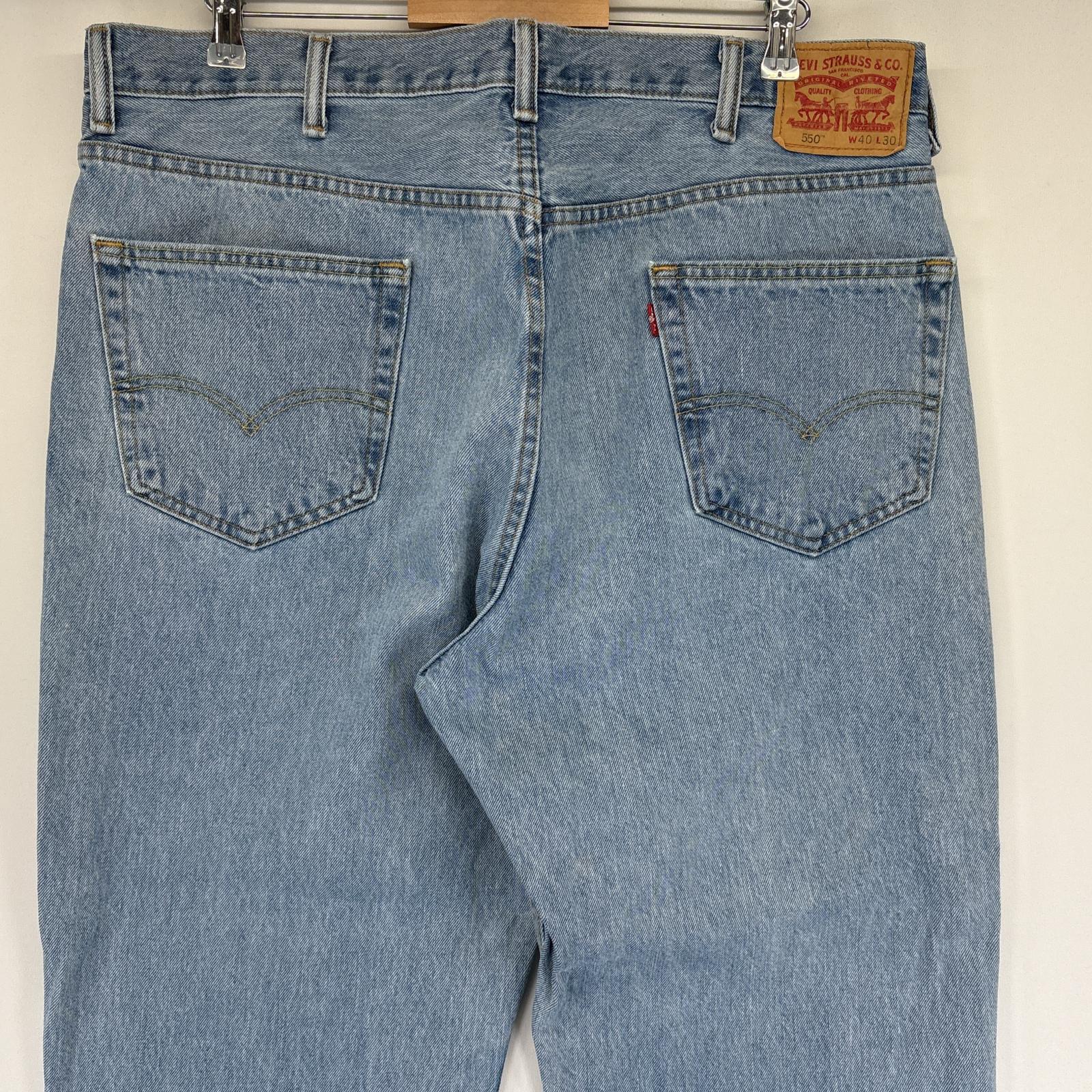 古着 デニムパンツ 550 テーパード 5ポケット ジーンズ ジーパン 大きいサイズ w40 L30 ブルー メンズ 古着 デニムパンツ 550 テーパード 5ポケット ジーンズ ジーパン 大きいサイズ w40 L30 ブルー メンズ