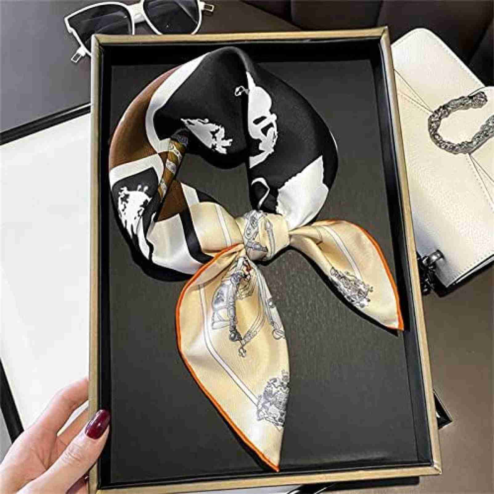 【20%OFFクーポン~】パターンプリントネックスカーフ 薄いセクションステッチカラーマッチング70cmスクエアスカーフツィルスカーフ 【20%OFFクーポン~】パターンプリントネックスカーフ 薄いセクションステッチカラーマッチング70cmスクエアスカーフツィルスカーフ