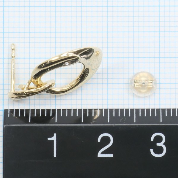 K18 18金 YG イエローゴールド ピアス ダイヤ 総重量約4.1g ジュエリー 中古