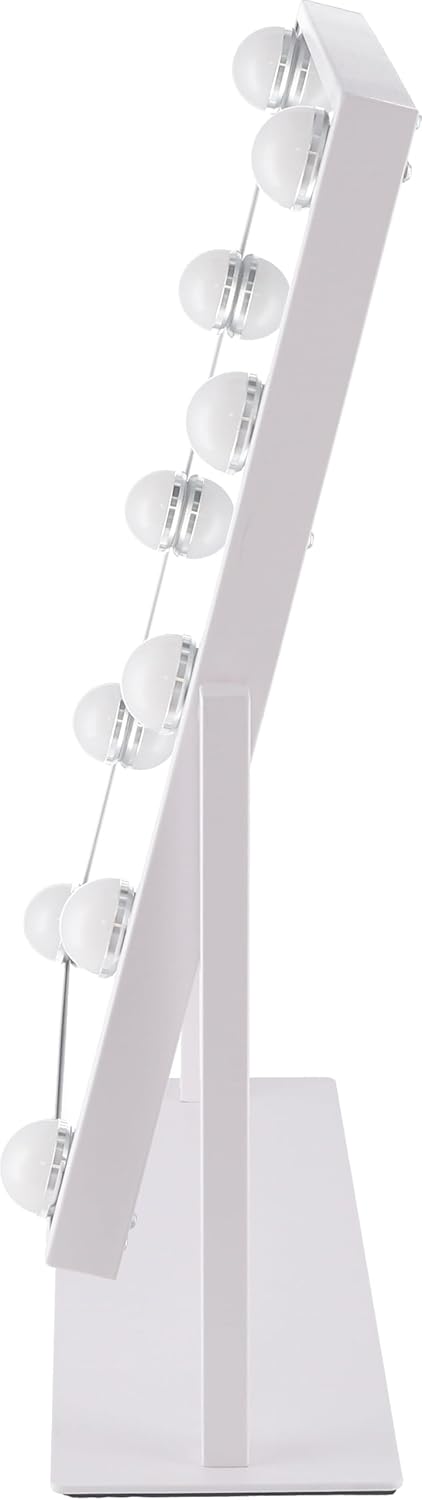 プレミアムLEDミラー 女優ミラー 角度調整可 幅36.5×奥行12×高さ46.4cm ホワイト yumeka 67782 プレミアムLEDミラー 女優ミラー 角度調整可 幅36.5×奥行12×高さ46.4cm ホワイト yumeka 67782