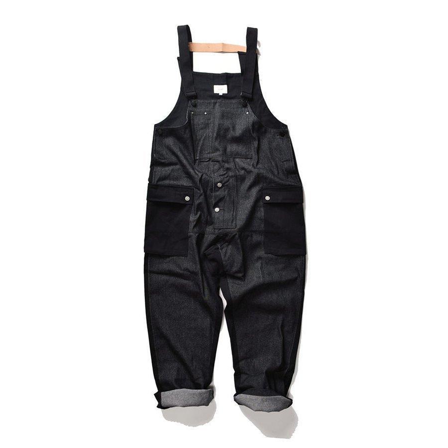 Shell House ダークグレー オールインワン・サロペット AZUL BY MOUSSY | レイヤードデザインサロペット (ワンピース