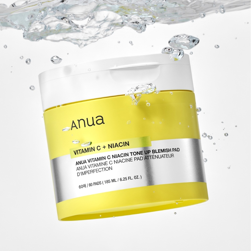 Anua ビタミン C ナイアシントーンアップブレミッシュパッド 60 シート+ピーチ 70 ナイアシンセラム 30ml 2 個セット