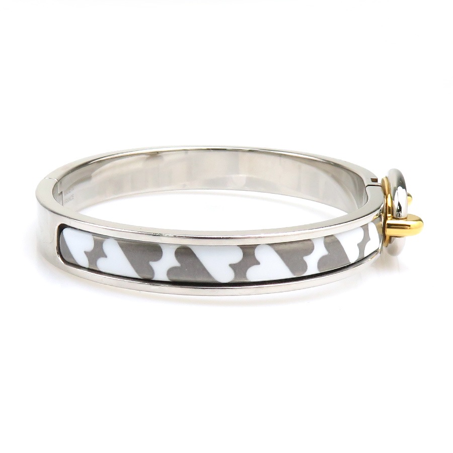 エルメス HERMES バングル ブレスレット クリック シェーヌダンクル メタル/エナメル シルバー/ゴールド/ホワイト レディース w0913g エルメス HERMES バングル ブレスレット クリック シェーヌダンクル メタル/エナメル シルバー/ゴールド/ホワイト レディース w0913g
