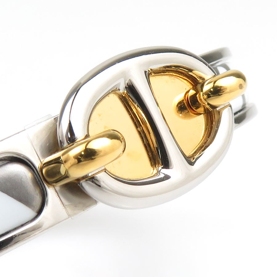 エルメス HERMES バングル ブレスレット クリック シェーヌダンクル メタル/エナメル シルバー/ゴールド/ホワイト レディース w0913g エルメス HERMES バングル ブレスレット クリック シェーヌダンクル メタル/エナメル シルバー/ゴールド/ホワイト レディース w0913g