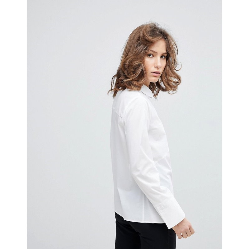 セレクテッド オム レディース トップス ブラウス・シャツ【Selected Femme Long Sleeved Shirt】White セレクテッド オム レディース トップス ブラウス・シャツ【Selected Femme Long Sleeved Shirt】White