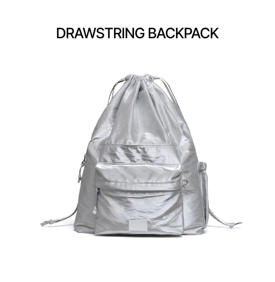 DRAWSTRING BACKPACK-SILVER
