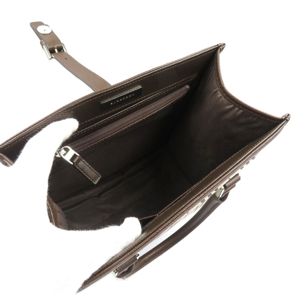 新品同様 ハンドバッグ コーティングキャンバス/レザー/コーティングキャンバス ベージュ 0203【中古】 レディース