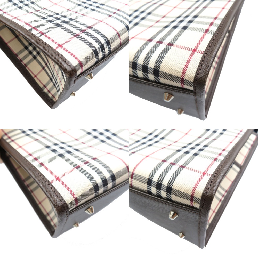 新品同様 ハンドバッグ コーティングキャンバス/レザー/コーティングキャンバス ベージュ 0203【中古】 レディース