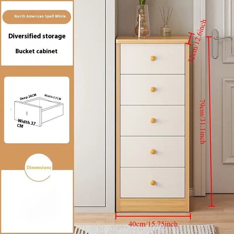 木製フロア収納キャビネット段付き棚大容量5引き出し - ホームオーガナイゼーションにバルコニー・リビングルーム・寝室用スタンディングシェルフ 木製フロア収納キャビネット段付き棚大容量5引き出し - ホームオーガナイゼーションにバルコニー・リビングルーム・寝室用スタンディングシェルフ