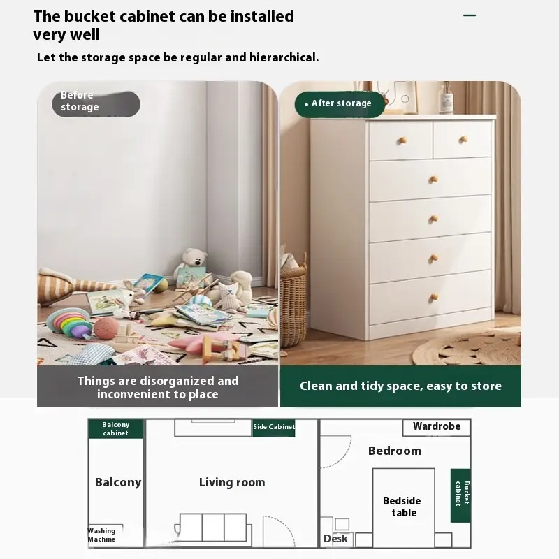 木製フロア収納キャビネット段付き棚大容量5引き出し - ホームオーガナイゼーションにバルコニー・リビングルーム・寝室用スタンディングシェルフ 木製フロア収納キャビネット段付き棚大容量5引き出し - ホームオーガナイゼーションにバルコニー・リビングルーム・寝室用スタンディングシェルフ