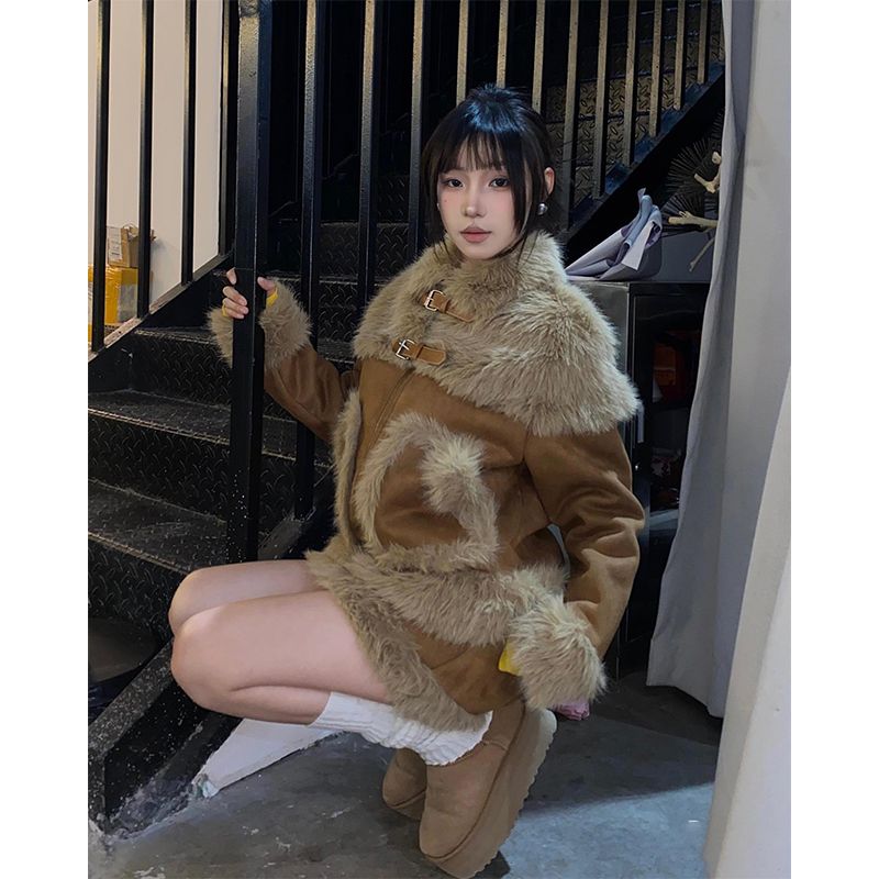 【急速出荷!】人气新作韓国ファッション冬の新作気品 セット服 レディース ファーネックデザイン感 プ ファッション セットアップ 上下セット 2点セット