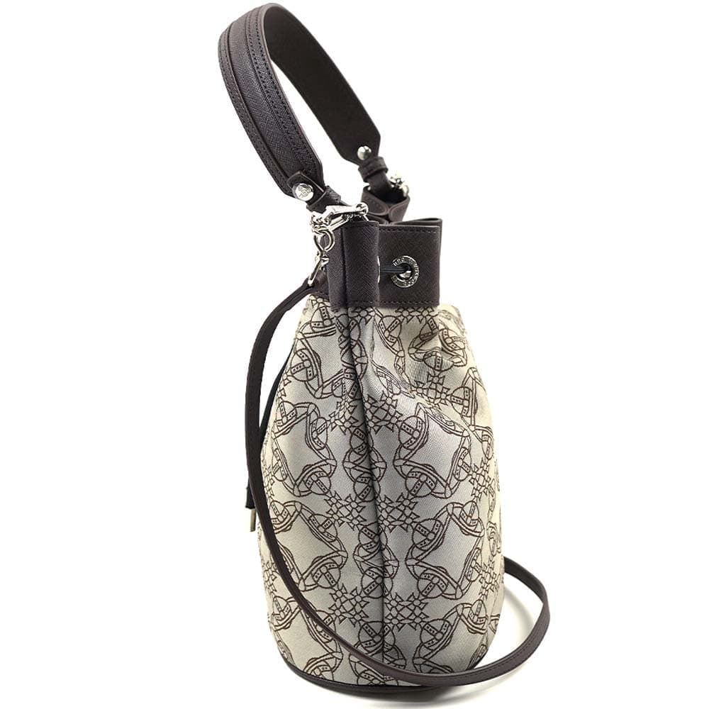 ヴィヴィアンウエストウッド ショルダーバッグ ハンドバッグ 巾着型 Vivienne Westwood SHDB-SHOULDER CARRIE BUCKET BAG BROWN ブラウン 43020
