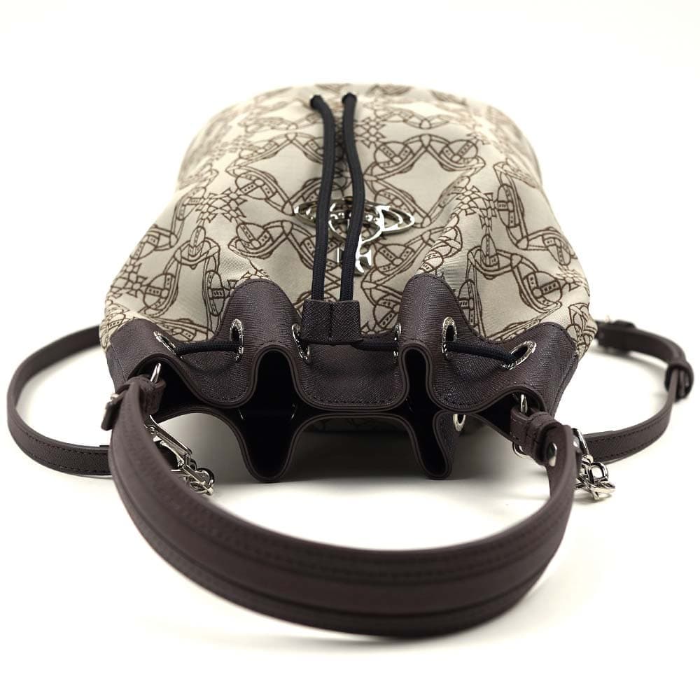 ヴィヴィアンウエストウッド ショルダーバッグ ハンドバッグ 巾着型 Vivienne Westwood SHDB-SHOULDER CARRIE BUCKET BAG BROWN ブラウン 43020